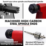 BAUMR-AG 1000 x 350mm Wood Lathe Turning Machine, 370W S1 Motor, 4 Speed V219-LATWODBMDL4A