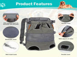 Gray Black outdoor pet backpack, dog backpack, pet carrier, outdoor dog gear, pet travel, dog V1102-136-BLA-73732
