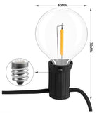 50FT Outdoor Globe String Lights with 25 Warm White Bulbs - Waterproof & Shatterproof LED Festoon V888-ELOSUNG55855
