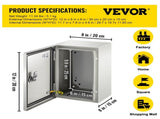 NEMA Steel Enclosure ,12 x 8 x 6'' NEMA 4X Steel Electrical Box, IP66 Waterproof & Dustproof, V952-DQXJSTCFS30X20X15V0