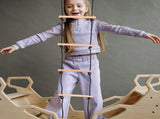 1Set Rope Ladder for Kids Bunk Bed Wooden Portable Climbing 59X12In V1192-AZ-W-27009