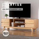 Artiss Entertainment Unit Stand TV Cabinet Storage Drawer Shelf 180cm Wooden FURNI-Q-CT01-TV180-WD-AB