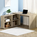 Artiss Computer Desk Bookshelf Oak 130CM FURNI-L-DESK01-WD-AB