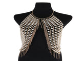 Body Chain Gold Tassel Bikini Chain Sexy Glitter Necklace Chain Beach Body Jewelry Rave Nightclub V1192-AZ-W-16577