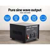 Giantz Step Down Transformer 200W 240V TO 110V Stepdown Voltage Converter AU-US ST-200W-BL