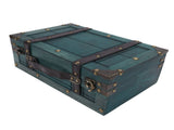 Wooden Chest Vintage Wood Storage Trunk with Lid Retro Suitcase Portable Box Ancient Photography V1294-YM0901-3117250191712