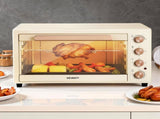 Devanti 60L Convection Oven Electric Fryer Ovens 2000W Cream ECO-B-NHP-60L-CR