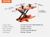 VEVOR Motorcycle Lift Scissor Jack Stand 1100 Lb with Saddle ATV Lift Dirt Bike V952-MTCSJJCSB1100PWQ4V0