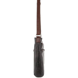 Milleni Womens Italian Leather Bag Soft Nappa Leather Cross-Body Travel - Black/Chestnut V563-NL2439-BLACK_CHESTNUT