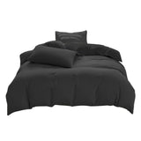 Cotton Blend 4 Piece Bedding Set - Bed in a Bag with Flat Sheet, Fitted Sheet, Duvet Cover and Two V1366-AZ2-W-19786
