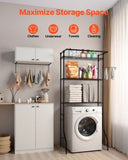 VEVOR Over Washer and Dryer Storage Shelf Single Row 3 Tiers Washer Rack Black V952-LDXYJZJTJKDPT81AW001V0