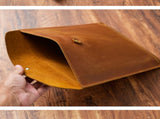 Coffee Premium Genuine Top Grain Leather A4 Document Folder - Vintage Handcrafted Portfolio Bag & V888-ELOSUNG46193