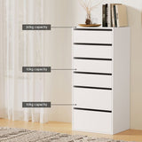 Artiss 6 Chest of Drawers Dresser Tallboy White FURNI-N-CDR-6D-WH-AB