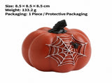 Halloween Resin Pumpkin Decoration Set with Spider Web Bat and Lettering Designs, Ins Style European V1341-ZY-RLSQAAM3-4-PIECECOMPLETESET