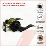 Door Handle Set Lever Privacy Function Black V63-837431