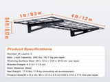 Garage Storage Shelving, 2 Pack, 48 x 12 in Heavy Duty Garage Shelves Wall Mounted, 400 lbs Load V952-QXCKGBDHSSC48L638V0