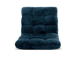 Artiss Floor Lounge Sofa Bed Flannel Fabric Navy FLOOR-SBL-M193-S-NA