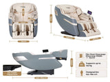 Livemor 4D Massage Chair Recliner SL Track Full Body Zero Gravity Massager Heated AI Body Scan SINA MASCHR-4D-SINA-GY
