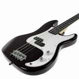 Karrera 39in Electric Guitar Bass Music 4-String Instrument Full Size Black GTR-JB2-15W-BK