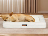 Pawz M Size Orthopedic Dog Bed with Corduroy Removable Cover Waterproof Washable Beige PT1276-M-WH