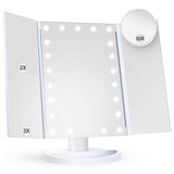 Lighted Makeup Touch Control, Trifold Makeup Dual Power Supply, Portable LED Makeup V1192-AZ-W-15081