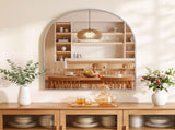 Embellir Arch Wall Mirror, Decorative Silver Mirrors, 86x81cm Bathroom Vanity Mirror, Slim MM-E-WALL-OVAL-SR-8186