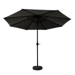 Instahut Outdoor Umbrella 3m Base Beach Pole Garden Tilt Sun Patio UV Black UMB-POLE-3-TIL-BASE-BK