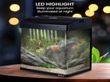 37L Aquarium With Bio Filter System LED Kit Curved Design Complete Kit MR-418