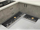 2 Pack Washable Kitchen Rugs, Pattern, Non-Slip Kitchen Mat, for Kitchen, Dining Room, Chef Hat, 40 V1237-ZY-715-168