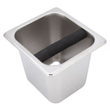 Stainless Steel Coffee Knocking Grounds Box with Rubber Rod Embeddable Coffee Dump Bin for Home V1294-YM0716-3118220123811
