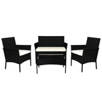 Levede 4PCS Outdoor Furniture Setting OD1017-BK