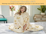 Burritos Throw Blanket, Novelty Funny Round Blanket for Adults & Kids, Soft Flannel V1107-BURRITOS TORTILLA THROW BLANKET-71 INCHES