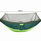Portable Outdoor Camping Full-automatic Nylon Parachute Hammock with Mosquito Nets V1308-DSZKI-540