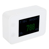 2.8in Air Quality Detector Infrared Induction Digital CO2 PM2.5 Tester USB Charging White V1294-YM0718-3113210006611
