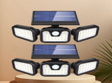 74 LED solar sensor lights with motion sensor, 3 brightness modes, outdoor wall lights, suitable for V1102-HEDJ-004