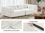 Artiss Convertible Folding Sofa Bed Pull Out Mattress Sleeper Couch Corduroy Beige SBED-E-FLD03-2S-BG-AB