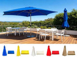 Patio Umbrella Replacement Canopy, 10ft/11ft Umbrella Top Outdoor Umbrellas Covers with 6/8 V1366-AZ2-W-14253