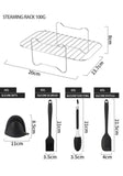 9-Piece Air Fryer Accessories Set - Silicone Liners, Grill Racks, Cooking Tools V888-ELOSUNG15243