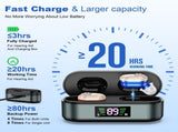 Rechargeable In-the-Ear Hearing Aids with Charging Case and LCD Display Ultra-Compact Sound V1107-CS-HLCHL