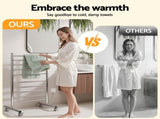 Devanti 10-Bar Freestanding Heated Towel Rail 3-5 Mins Fast Heating Electric Towel Warmer for TW-C-8T-STA1