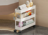Slim Space Saver Rolling Cart, 4.7-Inch Wide Storage Organizer with Wheels for Bathroom, Laundry V1189-WXFWAL-20260326-02625