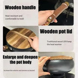 Cast Iron Skillet, Japanese Iron Pan, Cast Iron Braiser, Hand-Forged Non-Coated Frying Pan for Gas, V1366-AZ2-W-10898