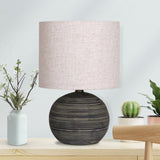 Sarantino Ceramic Table Lamp with Striped Pattern LMP-MLM-4502