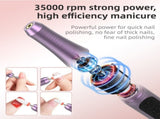 Purple Portable Wireless Professional Electric Nail Drill Machine Includeing 6 Nail Drill Bits V888-ELOSUNG39626