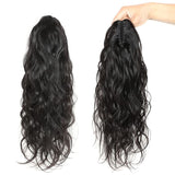 Ponytail Extensions Claw-Clip 12" Wavy Clip Hairpiece One Piece Short Pony Tails for Women Natural V1192-AZ-W-10878