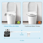 Toilet Bidet Seat Dual Nozzles Bidet Non Electric Toilet Water Sprayer Bathroom V201-HB02BL-AU-2M