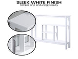 Sarantino Julian Console Table in White TBL-503-02-WH