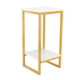 2 Tiers Flower Stand 60cm Sturdy Iron Frame Multifunctional Easy Assembly Flower Pot Shelf for V1294-YM0901-3111240020211