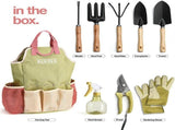 10Piece HeavyDuty Gardening Tools Set, Complete Garden Hand Tool Kit with Storage Tote Bag, V1188-MS-901-007