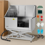 127 cm Electric Dog Grooming Bath Tub Stainless Steel w Water Filter V952-DDSJBXGCWYG5A2PK5V3